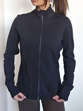Lululemon Define Jacket Size 10 Black Full Zip Thumbholes Athletic Spring Run